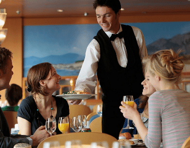 russian food beverage service style