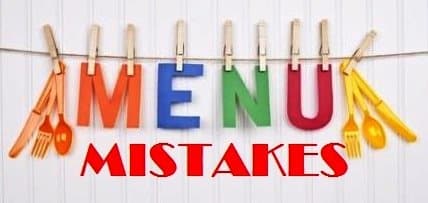 50 Mistakes Menu Design